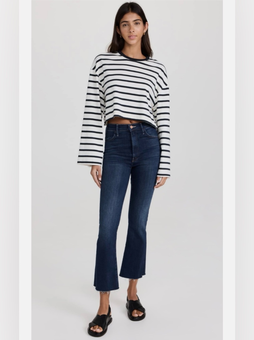 Mother Hustler Ankle Fray Jeans - size 26